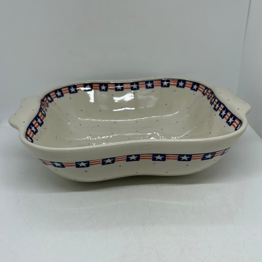 Bowl ~ Square w/ Handles ~ 0254- T1!