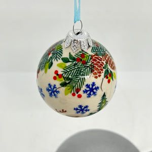 2.5" Kalich Round Ornament - Reindeer Scene