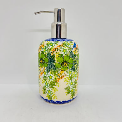 Soap Dispenser - Green with Blue Bird -A2!