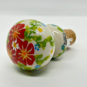 Wine Stopper ~ Unikat red flower