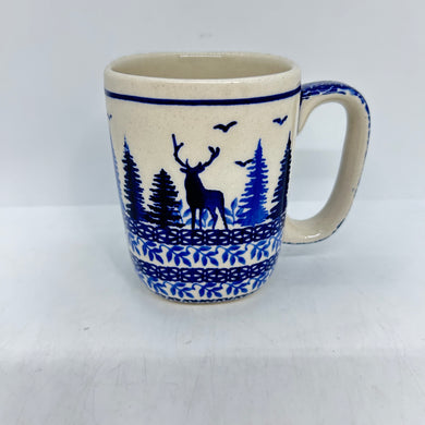 Lady Blue Square Mug - 018- U3