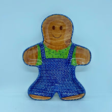 Load image into Gallery viewer, Gingerbread Platter - Green Shirt Dot