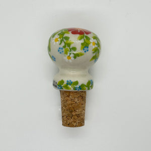 Wine Stopper ~ Unikat red flower