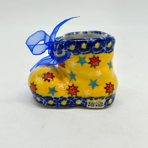 Christmas Boot Ornament - Yellow Star