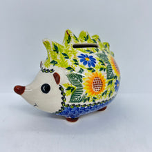 Load image into Gallery viewer, Hedgehog Piggy Bank - Sunflower Flower