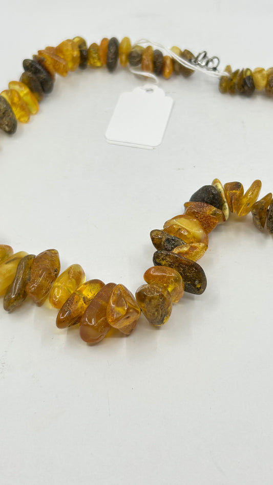 Baltic Amber Necklace made of free form amber beads