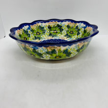 Load image into Gallery viewer, Scalloped Serving Bowl - Green Floral - A2