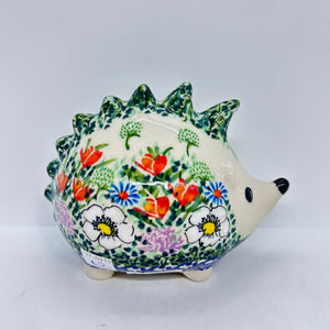 Hedgehog Piggy Bank - White Daisy Art 2