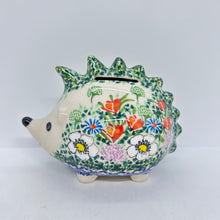 Load image into Gallery viewer, Hedgehog Piggy Bank - White Daisy Art 2