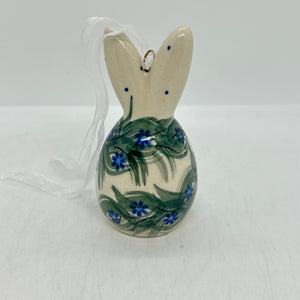 Egg Bunny Tree Ornament - Big Blue Flower