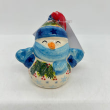 Load image into Gallery viewer, Snowman with Mittens Ornament - Mistletoe