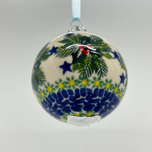 2.5" Kalich Round Ornament - Holly