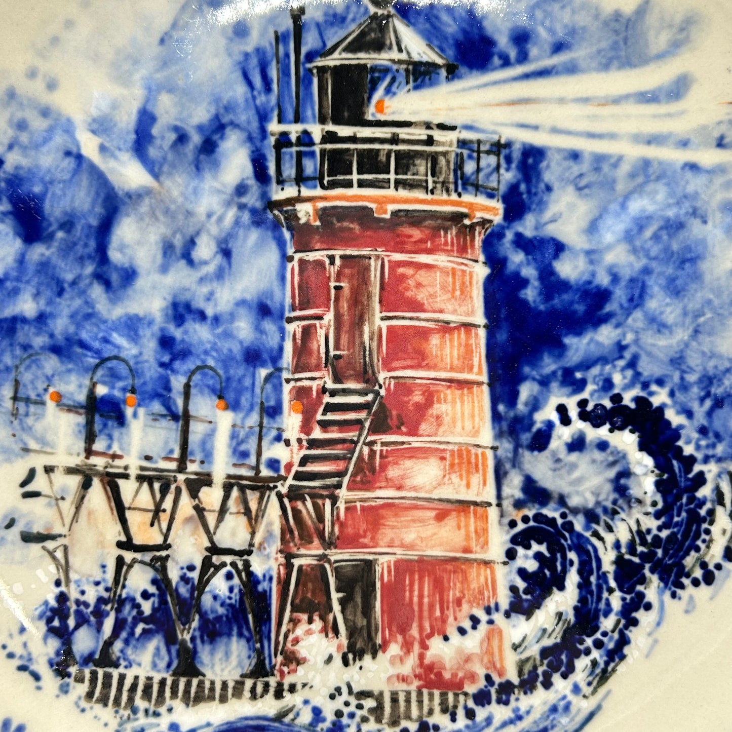 Limited Edition Plate - 9.5" - South Haven Lighthouse