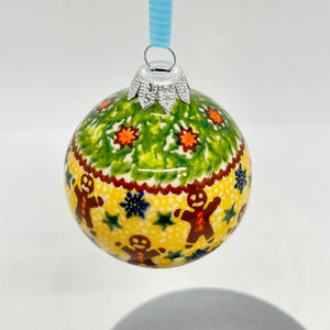 2.5" Kalich Round Ornament - Gingerbread