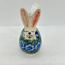 Load image into Gallery viewer, Egg Bunny Tree Ornament - Big Blue Flower