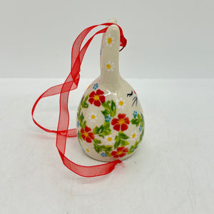 Egg Bunny Tree Ornament - Red Daisy