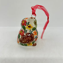 Load image into Gallery viewer, Owl Ornament - Brown Floral