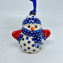 Load image into Gallery viewer, Snowman with Mittens Ornament - Boleslawiec