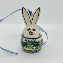 Load image into Gallery viewer, Egg Bunny Tree Ornament - Blue Daisy