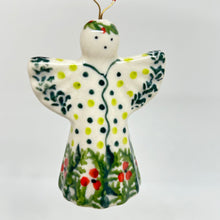 Load image into Gallery viewer, Christmas Market Angel - Blue Dot with Green