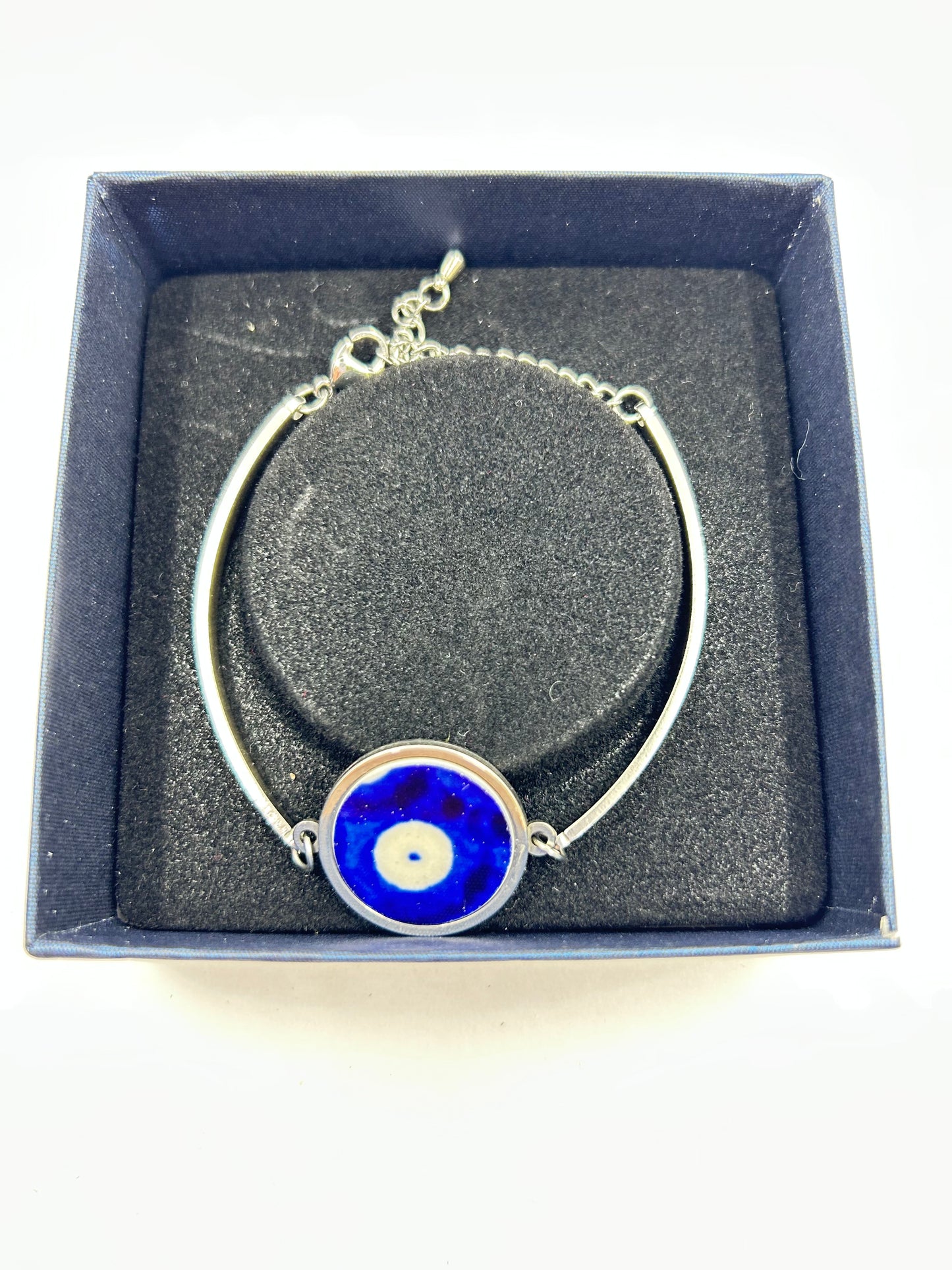 Sylvia Round Traditional Dot On Steel Bracelet