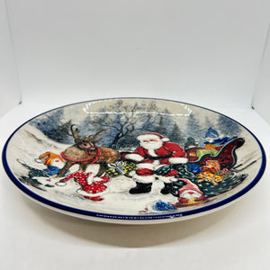 Limited Edition Large Plate - Santa with Friends