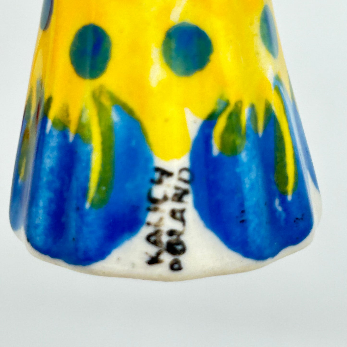 Christmas Market Angel Ornament - Yellow Dot