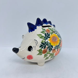 Hedgehog Piggy Bank - Sunflower Pumpkin