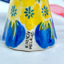 Load image into Gallery viewer, Christmas Market Angel - Yellow/Blue Snowflake