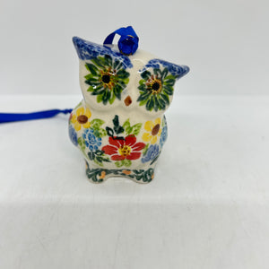 Owl Ornament - Blue Floral