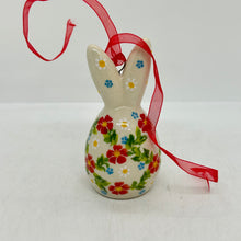 Load image into Gallery viewer, Egg Bunny Tree Ornament - Red Daisy