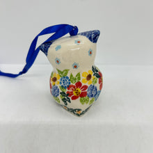 Load image into Gallery viewer, Owl Ornament - Blue Floral