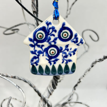 Flat Christmas House Ornament U-PL