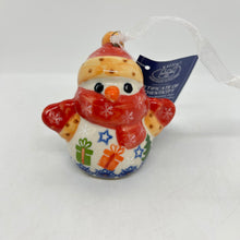 Load image into Gallery viewer, Snowman with Mittens Ornament - Presents