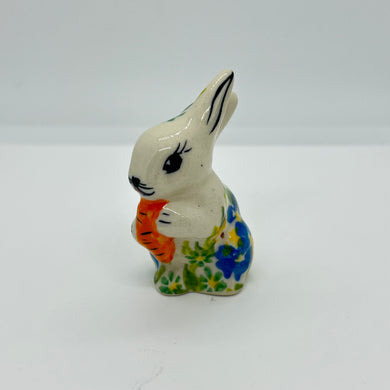 Mini Bunny with Carrot - Blue and Yellow Flower - A1