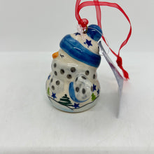 Load image into Gallery viewer, Snowman with Mittens Ornament - Stars with Trees