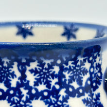 Load image into Gallery viewer, Pottery Misfits - A10 Bubble Mug Pines and Snowflakes - D85