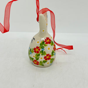 Egg Bunny Tree Ornament - Red Daisy