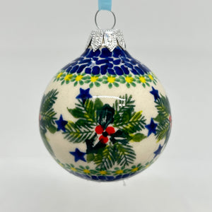 2.5" Kalich Round Ornament - Holly