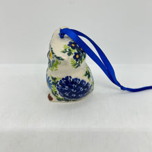 Load image into Gallery viewer, Owl Ornament - Blue Daisy