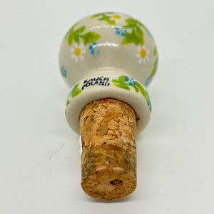 Wine Stopper - Blue Flowers