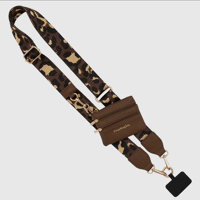 Clip & Go Crossbody Phone - Brown/Gold Camouflage