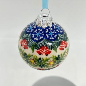 2.5" Kalich Round Ornament - Red Bells