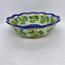 Load image into Gallery viewer, Scalloped Serving Bowl - Green Floral - A2