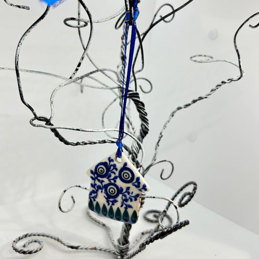 Flat Christmas House Ornament U-PL