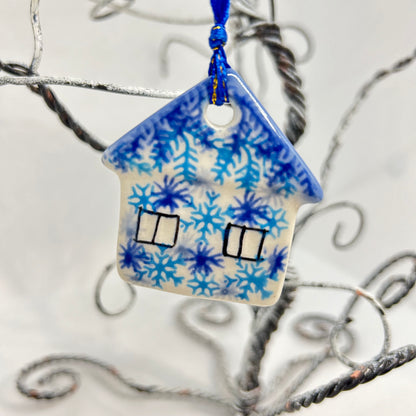 Flat Christmas House Ornament  P-CH