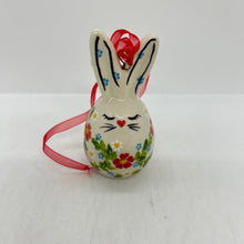 Load image into Gallery viewer, Egg Bunny Tree Ornament - Red Daisy