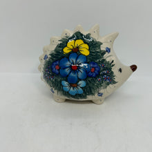 Load image into Gallery viewer, Hedgehog Piggy Bank - Floral Art 2