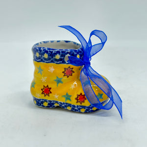 Christmas Boot Ornament - Yellow Star