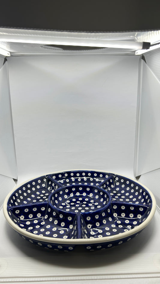 Round Divided Vegetable Platter - D22